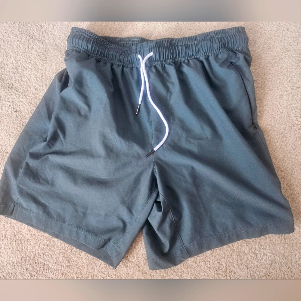 Maamgic Mens Swim Trunks Drawstring Waist Green Size XL
